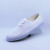 透气白色无尘鞋实验室小白鞋厂工作鞋劳保布鞋工厂车间防滑女 白色 X001 37
