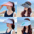 YHGFEE太阳帽风扇可充电风扇帽防晒帽子女夏季空顶大檐遮阳帽显脸小太阳 黑色(字母标) 可调节
