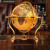 欧式地球仪复古书房办公室大号摆件工艺品桌面仿古开业礼品精印版 黄色发光小号