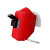 迈恻亦适用红钢纸电焊面罩头戴式焊帽焊接焊工安全帽全脸防护隔热 面罩配红帽+2片透明2片9号镜片