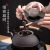围炉煮茶壶日式烧水泡茶家用铸铁壶电陶炉专用过滤炭火茶炉壶全套 颗粒款 600ml