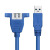 福为胜（FUWEISHENG)USB3.0延长线 带耳朵螺丝孔数据连接线 蓝色1米 FWS-USB3.0L 1M