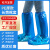 一次性长筒鞋套PE防水防泥养殖场加厚防护长筒靴套雨天户外漂流骑 一次性蓝色长筒靴套[20只] 均码