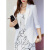 诗兰哥弟菲（BI GIRDEAR OSE）夏季白色西装外套女薄款2024新款感内搭连衣裙七分袖上衣 AWY6208黑色单西装 4XL
