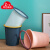 妙然带压圈厨房收纳卧室纸篓客厅清洁分类大容量垃圾桶桶1个 粉红色