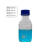 蓝盖试剂瓶 透明茶色蓝盖丝口瓶密封口瓶 螺纹口带刻度棕色玻璃瓶 蓝盖方形透明试剂瓶500ml