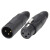 XLR卡侬电缆连接器增强塑料卡侬公头舞台灯光音频信号插头 GZ151M-DF5/B-3P【5只价格】