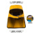 采易乐 牛皮电焊面罩 氩弧焊帽 头戴式防喷溅焊工防护罩 黄色 全封闭款03207