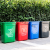 适用垃圾桶塑料带盖室外垃圾箱大容量商用户外厨房办公室工业加厚 60升红色无盖