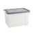 SHARPNESS 塑料收纳箱带提手多尺寸防尘收纳储存柜箱杂物桌面整理 白色