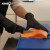 爱马斯(AMMEX)一次性丁腈加厚手套100只/盒小码  耐用型实验室清洁检查防水厨房黑色GPNBC42100