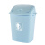 塑料垃圾桶大号40升学校办公室户外厨房公共饭店桶酒店大容量 40L-H带盖浅蓝色