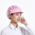 普耐迪工作帽女车间防尘白色防油烟厨房卫生餐厅服务员头罩白黑色 粉色半网1个