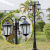 承琉定制欧式户外防水路灯别墅花园小区新农村3米双头高杆景观灯 2.05米三头黑色