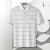 梦特娇（MONTAGUT）[莱卡冰感丝滑]24夏季男士条纹polo短袖T恤快干透气轻薄J 白色 56