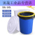 厨房垃圾桶大号带盖商用容量加厚公共户外环卫塑料工业圆形桶 100L白色无盖带压圈送垃圾袋