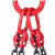 鼎红 起重链条吊索具行车吊钩吊环吊车吊勾挂钩G80锰钢吊链承重2吨*链条长1米（双钩）