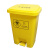 医疗垃圾桶黄色脚踏式诊所利器盒摇盖塑料废物桶医院用周转箱大号 40L脚踏/黄色