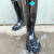 双安工矿防砸靴 长筒36CM矿用钢包头雨靴 带反光条防滑耐磨橡胶靴