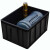 箱大王 Xdc-01  防静电周转箱 黑色塑料收纳箱零件盒   超高5号480*360*325无盖