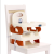 居美安宝宝餐椅婴儿家用吃饭椅子便携式餐桌座椅多功能可折叠餐桌椅 咖啡色餐椅【安全带+绑带】