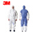 3M 4535防护服 防尘喷漆工业清洁维护白色透气带帽连体防护服 1件 4535 白色 XXL