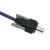 渤海USB2.0A公转B公工业相机数据线带锁19mm螺丝间距高柔屏蔽线打印机方口线缆现货定制 紫色高柔 1米