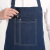 牛仔围裙韩版女美发咖啡奶茶店服务员工作服帆布围裙定制logo印字
