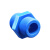 联塑  PVC双头外螺纹直接头2寸内径φ63外牙直接给水塑料水管配件管件（蓝色）10个