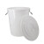 箱大王 Xlj-02 大号加厚塑料圆桶 圆形收纳桶 酒店厨房大容量水桶 白色带盖100L