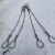 压制钢丝绳成套吊索具吊钩起重钢丝绳吊钩单肢双肢三腿四腿吊具 3吨0.5米2根大开口钩