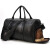 KAKD欧美男士旅行包荔枝纹复古手提包大容量单肩包斜挎包带鞋位行李包 9422-黑色 18英寸