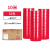 德力西电工胶布防水PVC电线绝缘胶带黑耐高温大卷整箱电胶布白色 红色10M一箱(100卷)
