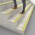 斯铂格 直角pvc楼梯防滑条 自粘硅胶橡胶L型防滑条 台阶包边止滑条 橙黄色灰底长1米宽5*2.5cm 可定制 BGT-67