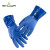 尚和手套(SHOWA) PVC浸塑手套 耐油耐磨无缝内衬实验室防化手套650 M码 蓝色1双 300476