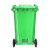 舒蔻 加厚物业小区公用室外环保分类塑料带盖医疗环卫户外垃圾桶酒店 大号商用100L 绿色