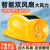 LISM空调风扇安全帽太阳能双供电极速降温工地风扇帽蓝牙USB充电带灯 4风扇蓝牙版-黄色