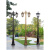 御舵（黑色铁杆款 4.0米）欧式户外防水庭院花园别墅草坪灯小区路灯室外 景观3米高杆灯X14