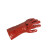 代尔塔(Deltaplus)PVC防化手套防水耐磨耐酸碱抗化学品溶剂石油化工防护工作手套35厘米红色201735手套