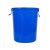工霸（GONGBA）垃圾桶大号户外厨房餐饮塑料圆形垃圾桶 120L 蓝色 1个 定制