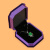 紫色八角绒布首饰盒戒指盒项链盒耳钉盒吊坠盒手镯盒礼品盒 紫色八角绒布套装盒白底色 00433