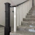 奇步楼梯进口橡胶木实木烤漆楼梯扶手 简约现代别墅美式欧式 黑色大柱11.5*11.5*120cm