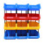 谋福 货架斜口分类零件盒 组合式物料盒（Q6号蓝）