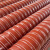 红色高温风管耐300度矽硅胶排热烟管尼龙布通风帆布伸缩钢丝软管 200mm/8寸/4米/根