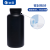 垒固 HDPE塑料圆瓶带刻度试剂瓶带内盖分装瓶 黑色大口300ml（10个）