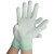 薄款PU涂掌涂指手套耐磨劳保工作防滑无尘涂层带胶尼龙透气 白色涂掌手套（1双） L
