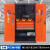 科雷杰（Corej）不锈钢工作台操作台面储物柜 灰橙色三抽一层板带挂网