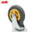 冰禹 BYlj-338 橡胶脚轮轻音轮 拖车轮 小推车平板车轮子 轻型3寸万向（2个）