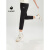 乐卡克（Le coq sportif）法国公鸡女士夏季透气梭织运动九分裤CO-47652 黑色 S