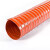 高温风管300度红色硅胶硫化耐腐蚀防火抽风软管 钢丝伸缩管通风管 内径305mm4米